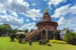 Sam Than Chao Khun Pagoda With Thai Language Post Stock Photo