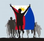 Winner Of The Flag Of Philippines Stock Photo