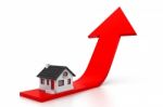 Growing Home Sale Graph Stock Photo