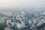 View Of Bangkok Cityscape, Bangkok The Capital City Of Thailand Stock Photo