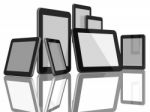 Group Of Tablet Computers Stock Photo