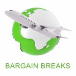 Bargain Breaks Shows Short Holiday 3d Rendering Stock Photo