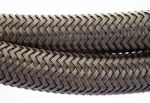 Black Woven Braided Tube Housing Cable Stock Photo