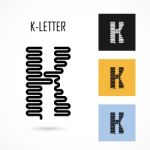 Creative K- Letter Icon Abstract Logo Design  Template Stock Photo