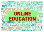 Online Education Represents Web Site And Educated Stock Photo