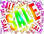 Sale Word Indicates Save Bargain And Closeout Stock Photo