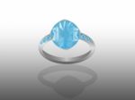 Blue Diamond Ring Stock Photo