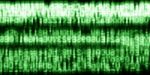 Horizontal Green Matrix Information Data Abstraction Background Stock Photo