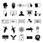 Soccer Icons Set  Stock Photo