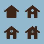 House Icon Set Stock Photo