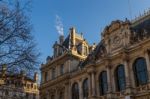 Town Hall With Blue Sky Stock Photo