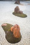 Zen Gardens Typically Contain Gravel And Bare Stones Stock Photo