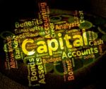 Capital Word Shows Rich Asset And Affluence Stock Photo