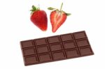 Chocolate And Strawberry Stock Photo