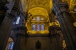 Interior View Of The Cathedral Of The Incarnation In Malaga Stock Photo