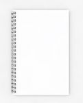 Blank Spiral Notebook Stock Photo