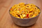 Singapore Noodles Stock Photo