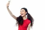 Let's Take A Selfie ! Stock Photo