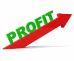 Increase Profit Means Upwards Raise And Revenue Stock Photo