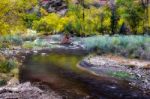 Bend In The Virgin River Stock Photo