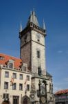 Old City Hall Tower In Prague Stock Photo