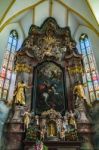 Interior View Of The Parish Church Of St. Georgen Stock Photo