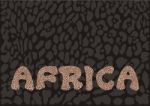 Inscription Africa With Leopardia Camouflage Stock Photo