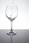 Water Drop Wine Glass Stock Photo