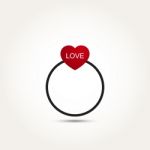  Love Heart Ring Stock Photo