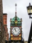 Chester, Cheshire/uk - October 10 : Chester City Centre Clock In Stock Photo