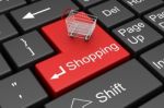 Shopping Button Stock Photo