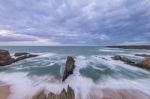 The Sea Crashes Hard On The Coasts Of Galicia, Stock Photo