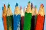 A Group Of Coloured Pencils Stock Photo