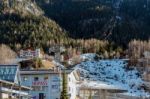 View Of The Cable Car At Ortisei In Val Gardena Stock Photo