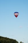 Hot Air Ballooning Over St Georgen In Austria Stock Photo