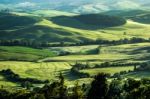 Countryside Of Val D'orcia Near Pienza In Tuscany Stock Photo