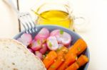 Steamed  Root Vegetable On A Bowl Stock Photo