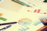 Business Finance Graphs Stock Photo