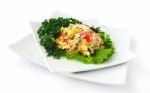 A Salad Of Corn And Chinese Cabbage Stock Photo