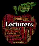 Lecturers Word Shows Speeches Address And Words Stock Photo