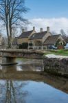 Scenic View Of Lower Slaughter Village In The Cotswolds Stock Photo