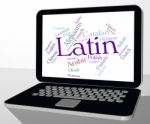 Latin Language Shows Dialect Word And International Stock Photo