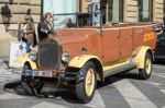 Vintage Vehicle Tours In Prague Stock Photo