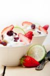 Fruit And Yogurt Salad Healthy Breakfast Stock Photo