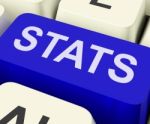 Stats Key Shows Statistics Report Or Analysis Stock Photo