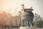 Closeup The Ancient Incense Burner Stock Photo