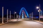 Expro Bridge At Night In Daejeon,korea Stock Photo