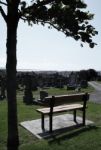 Graveyard Bench Stock Photo