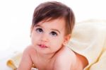 Closeup Of An Infant Stock Photo