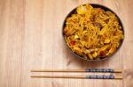 Singapore Noodles Stock Photo